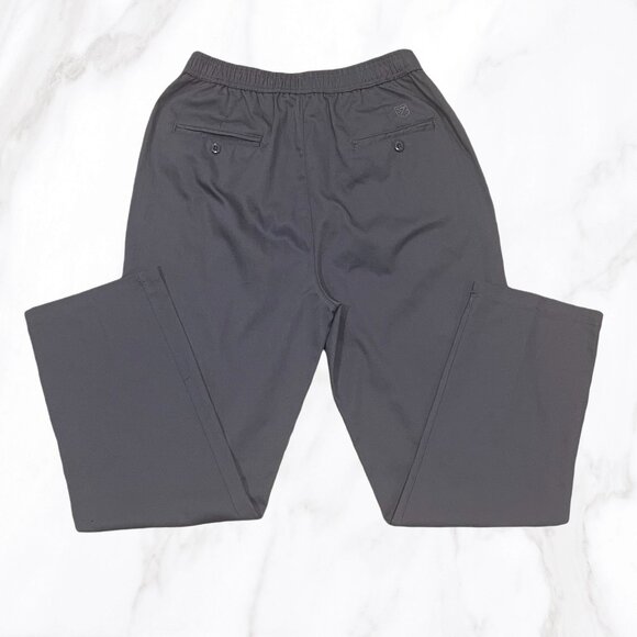 Ruxford Men's Adaptive Elastic Waist Charcoal Gray Pull On Dress Pants,‎ Size L - Picture 2 of 5